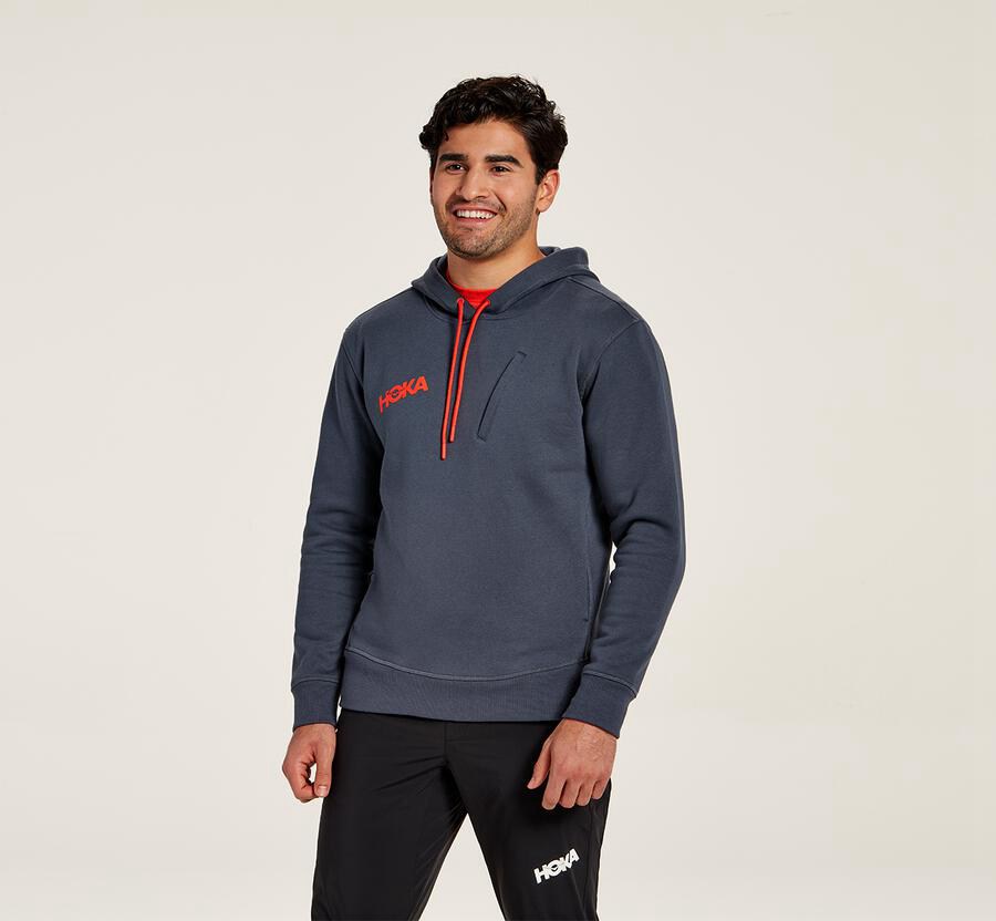 Sudadera Con Capucha Hoka One One Hombre Azules - Performance - KVTE42361